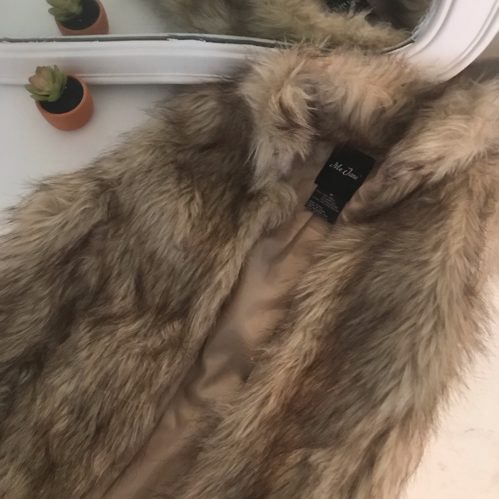 Tan fur vest
